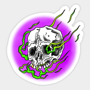 Skull of fire Sticker